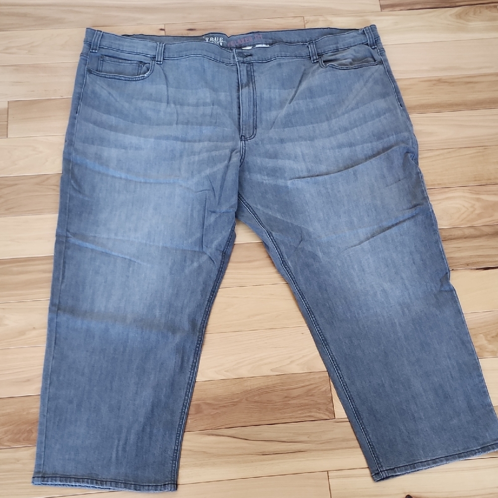 True Nation Relaxed Fit Denim Jeans in Grey Wash